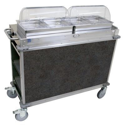 Cadco CBC-HH-L3 MobileServ® Junior Mobile Hot Buffet Cart (2) Hot Full Size Buffet Servers