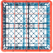 Carlisle RG16-3C412 OptiClean™ 16-Compartment Blue Glass Rack wi