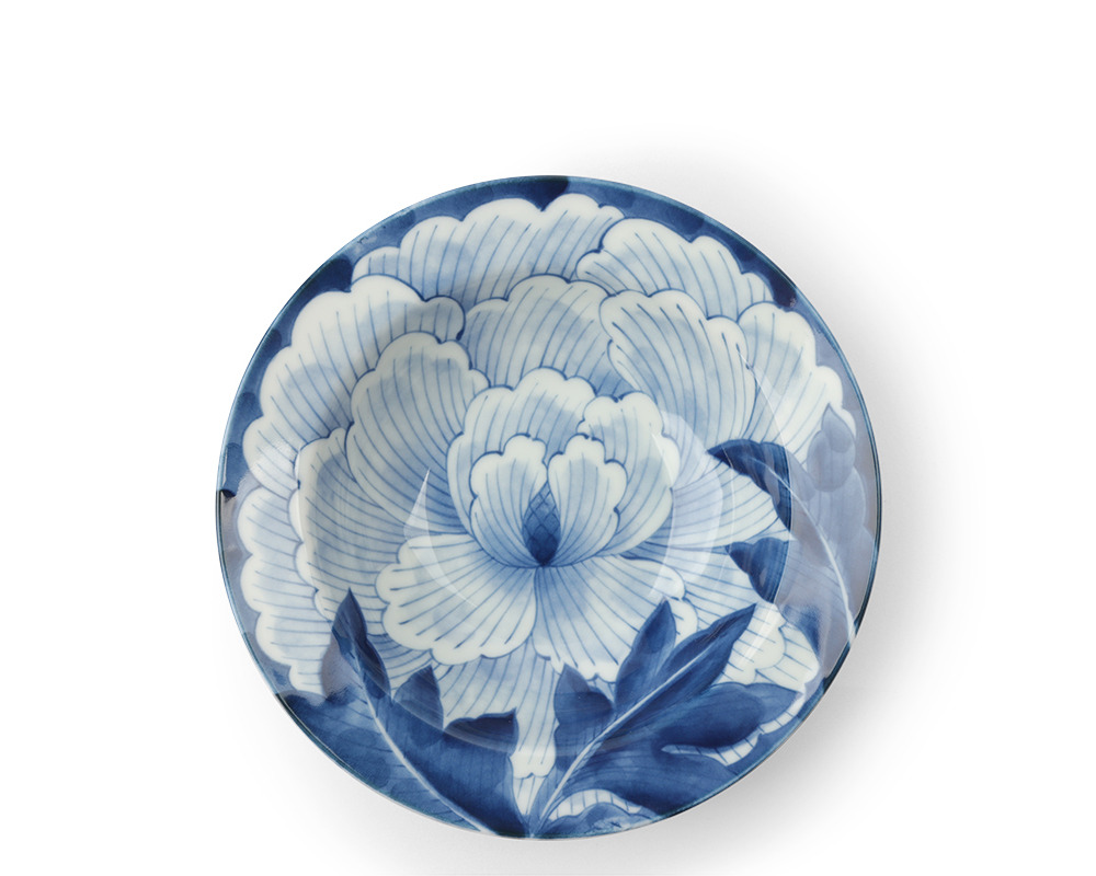 Blue Bowl Peony 7.25"