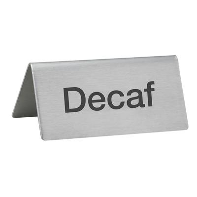 Winco SGN-102 Beverage Tent Sign Decaf