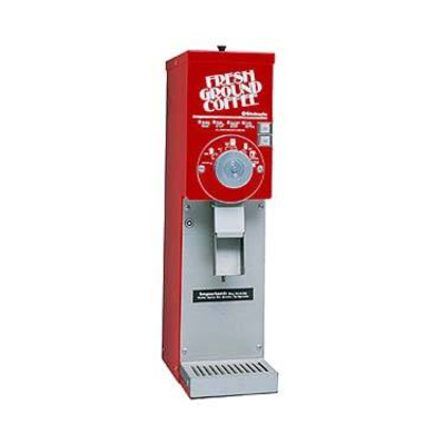 Grindmaster-Cecilware 875S/RED Manual Control (1) 3 Lbs. Hopper 7" Wide Space Saver GRINDMASTER 800 Series Retail Coffee Grinder
