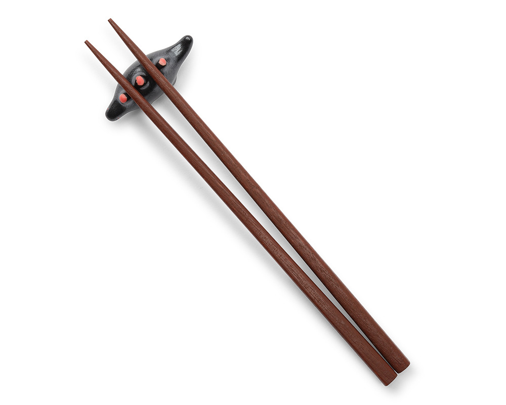Chopstick Rest Stegosaurus Black Red