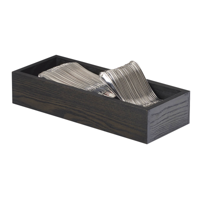 Cal-Mil 3819-87 15-1/8"W x 5-1/2"D x 4-3/8"H Cinderwood Flatware Organizer