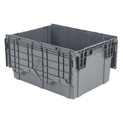 Distribution Container - Polyethylene - 27-9/10" x 20-9/10" x 15-1/5" - 4 cu ft - Grey