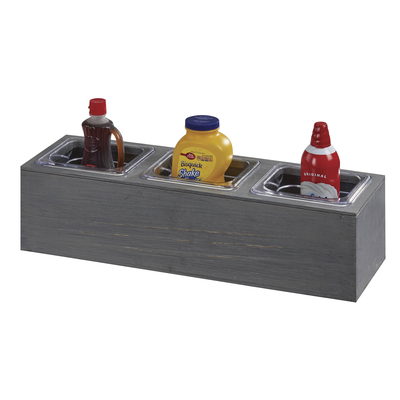 Cal-Mil 3837-3-83 11-3/4"W x 7-1/2"D x 6-1/4"H Ashwood Action Station Pan Holder
