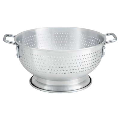 Winco ALO-11BH 11 Qt Aluminum Colander with Base