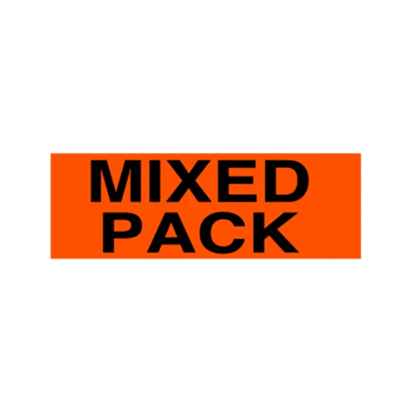 Mixed Pack Label - 2" x 5" - Fluorescent Red