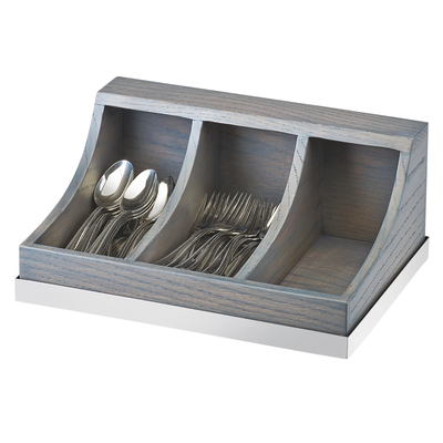 Cal-Mil 3802-83 13-3/4"W x 10"D x 6"H Ashwood Flatware Organizer