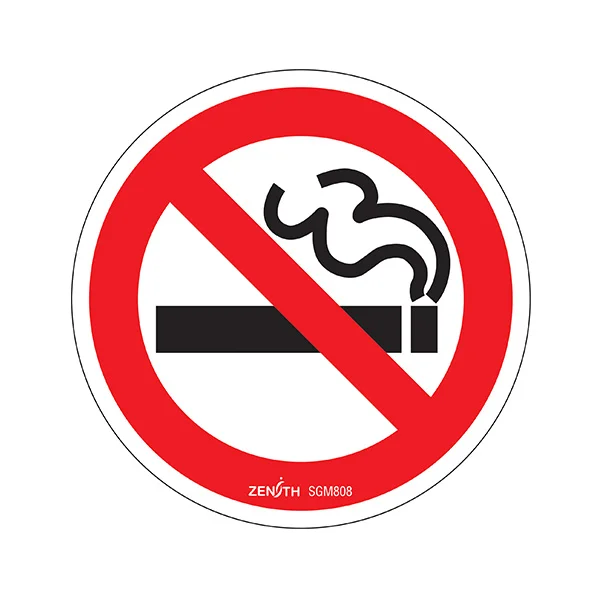No Smoking Sign - 6" x 6" - Vinyl - Pictogram
