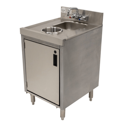 Advance Tabco CRDW-18 Underbar Basics Wet/Dry Waste Cabinet Hing
