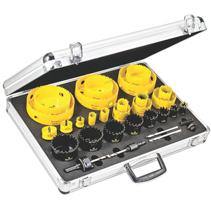 STARRETT KMX25061-N 31 Piece Electrician's Hole Saw Kit with Aluminum Case