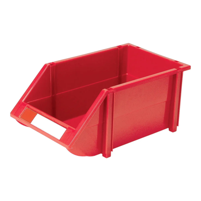 Stack & Hang Bin - Plastic - 8-3/16" x 14" x 6-3/16" - 40 lb Capacity - Red
