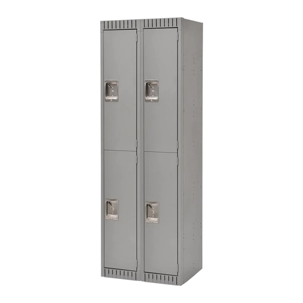 Locker - Steel - Riveted - Heavy-Duty - 24" x 18" x 72" - 2 Tier - 4 Door