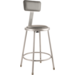 NPS 6424B NPS® 24" Heavy Duty Vinyl Padded Steel Stool with Back
