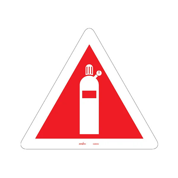 Compressed Gas Sign - 12" x 12" - Vinyl - Pictogram