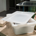 Carlisle 1063702 12" x 18" White "Lock-Tight" Lid