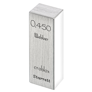 STARRETT RC .450 A1 Rect. Croblox Gage Block - .450 In., Grade A1