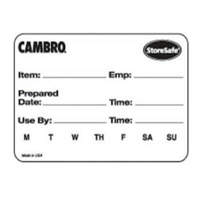 Cambro 23SL Storesafe Food Rotation Label 2" X 3"
