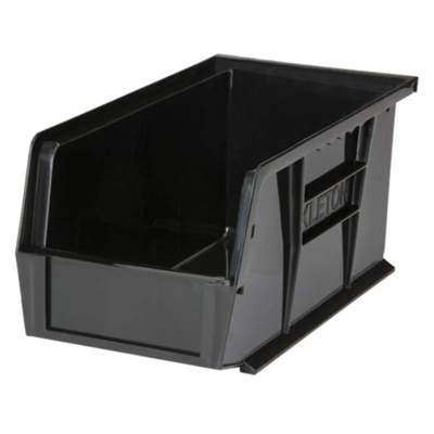 Stack & Hang Bin - Plastic - 5-1/2" x 10-7/8" x 5" - 30 lb Capacity - Black