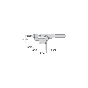 Carr Lane CL-276-SPC Horizontal Handle Push/Pull Toggle Clamp, Tapped Plunger, Straight Base (600lbs)