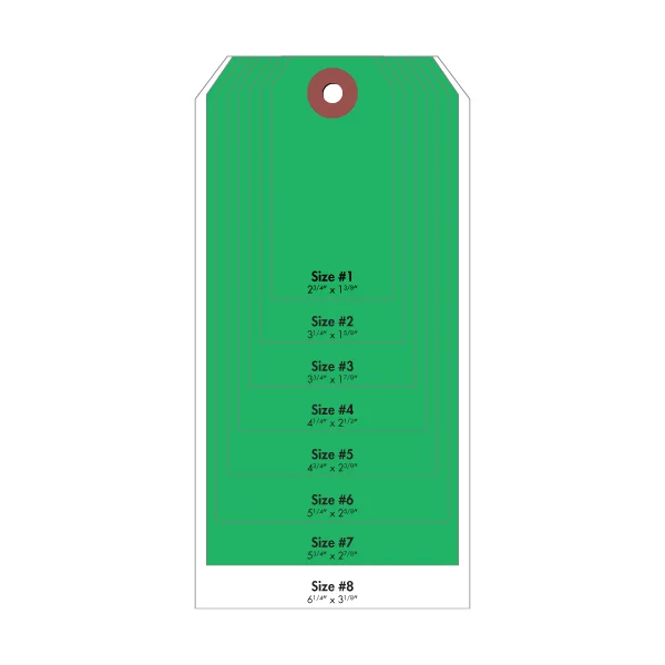 #7 Cardstock Tag - Dark Green