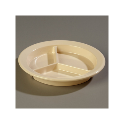 Carlisle 4351625 Dallas Ware® Melamine 3-Compartment Deep Plate