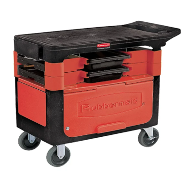 Trades Cart - 38" x 19-1/4" x 33-3/8" - Black - 2 Drawer