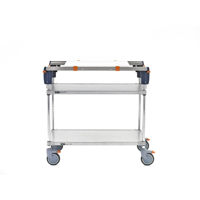 Metro MSQ1836-FGFG-PK1 PrepMate qwikSet MultiStation 36" Prep Station with Accessory Pack 1, Solid Galvanized top and bottom shelves with Chrome posts