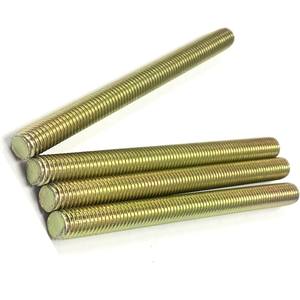 3/8" - 16 X 36" FULLY THREADED STRAIGHT ROD SAE J429 GR 8 ZINC TRIVALENT YELLOW
