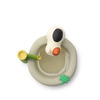 Figurine Cat & Stone Basin