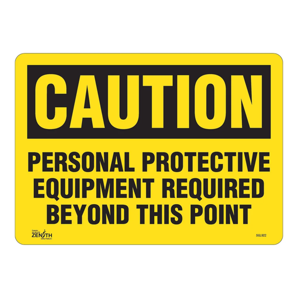 Personal Protective Equipment Required Sign - 14" x 10" - Vinyl - English