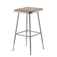 NPS 6324H NPS® 25"-33" Height Adjustable Heavy Duty Square Seat Steel Stool