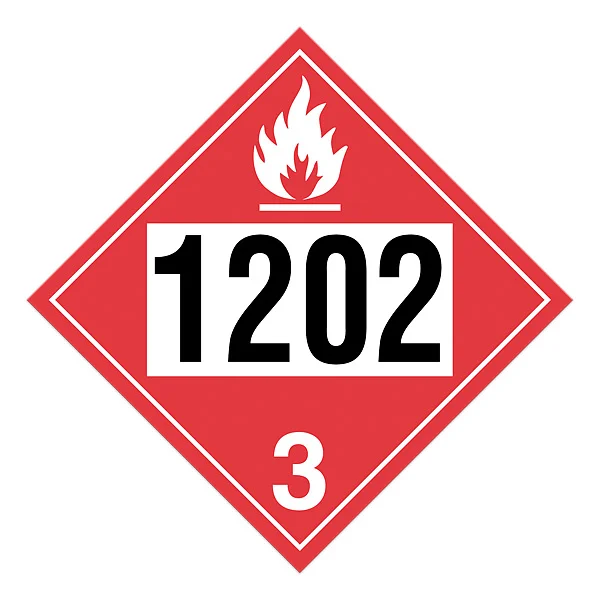 Flammable Liquid Placard - 10-3/4" x 10-3/4" - Adhesive Vinyl - Class 3