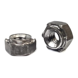 M12 - 1.75 HEAVY HEX WELD NUT LONG PILOT 6 PROJ LOW CARBON STEEL PLAIN PER PRINT