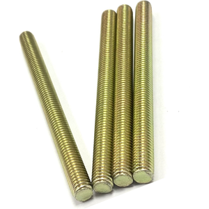 1 1/8" - 12 X 36" FULLY THREADED STRAIGHT ROD SAE J429 GR 8 ZINC TRIVALENT YELLOW