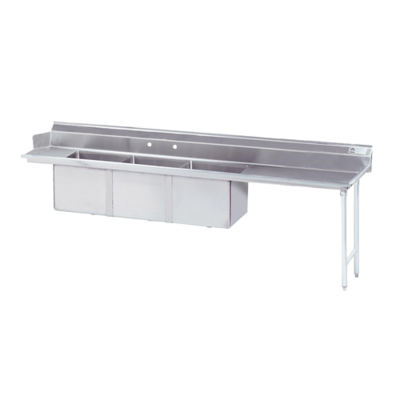 Advance Tabco DTC-3-1620-84R Dishtable with 3-Compartment Sink