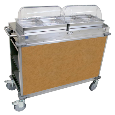 Cadco CBC-HH-L1 MobileServ® Junior Mobile Hot Buffet Cart (2) Hot Full Size Buffet Servers