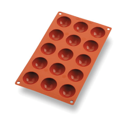 Matfer Bourgeat 257901 15 Per Sheet Gastroflex Mini Half Sphere Mold
