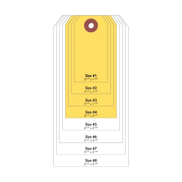 #4 Cardstock Tag - Yellow