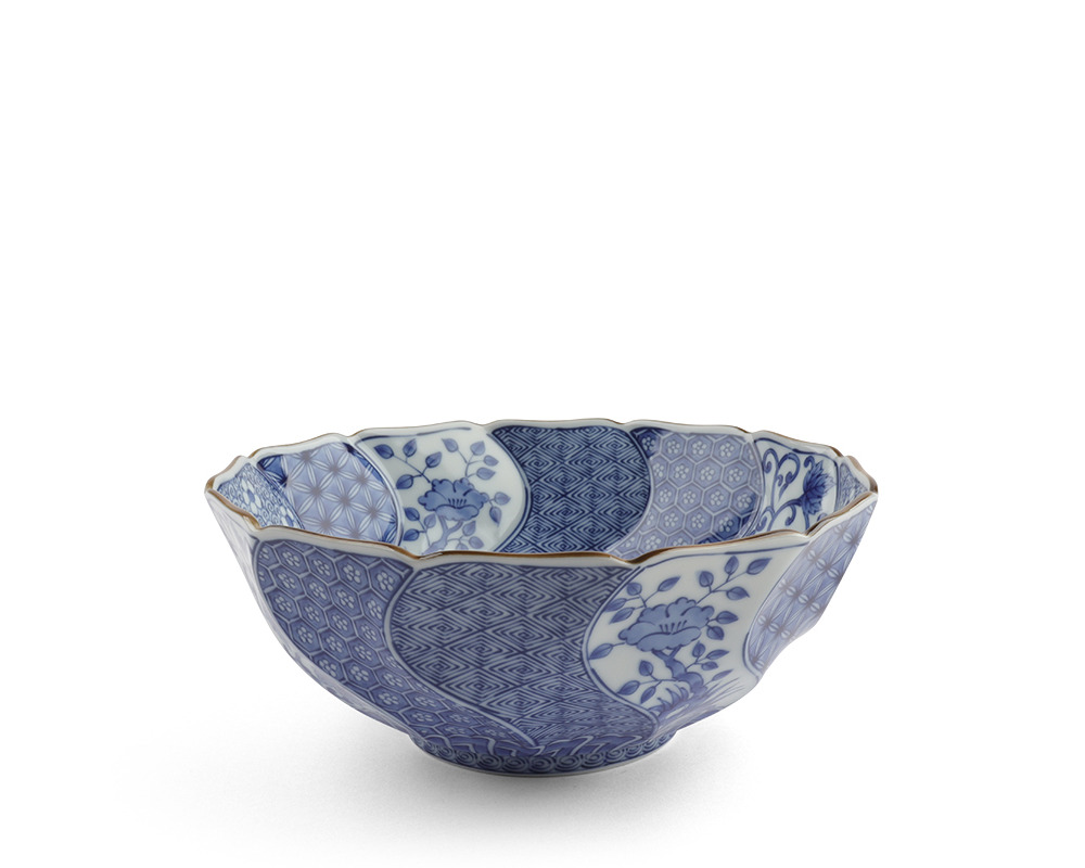 Blue & White Bowl Sometsuke 8.5"