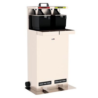 Lakeside Safe-Serv 159-868 Dual Pump Hands-Free Condiment Dispenser 26" x 18-1/2" x 48"H