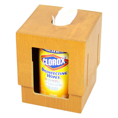Cal-Mil 22158-99 6-3/4"L x 6-3/4"W x 10"H Madera Sanitizer Wipe Box Holder