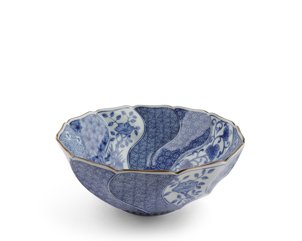 Blue & White Bowl Sometsuke 8.5"