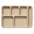 617S Flexible Silicone 6-Compartment Tray, Tan (12/Case)