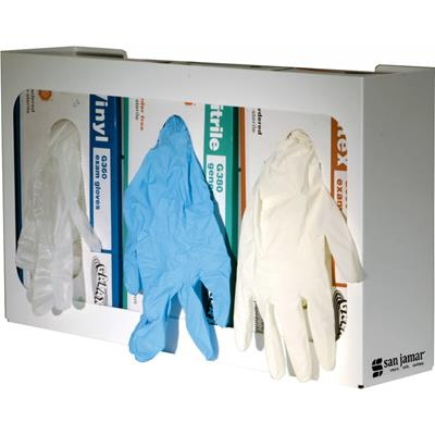 San Jamar Triple White Enamel Glove Dispenser