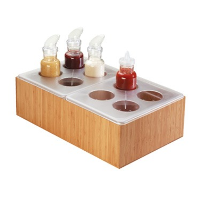 Cal-Mil 3300-SET 13"W x 10-3/4"D x 5"H Salad Dressing Caddy Rack Set