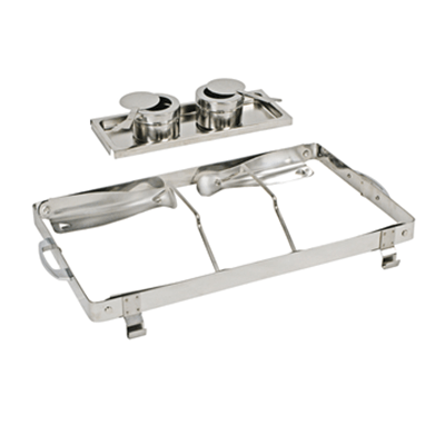 Winco C-1080 Bellair Chafer with Polished Cover & Folding Frame