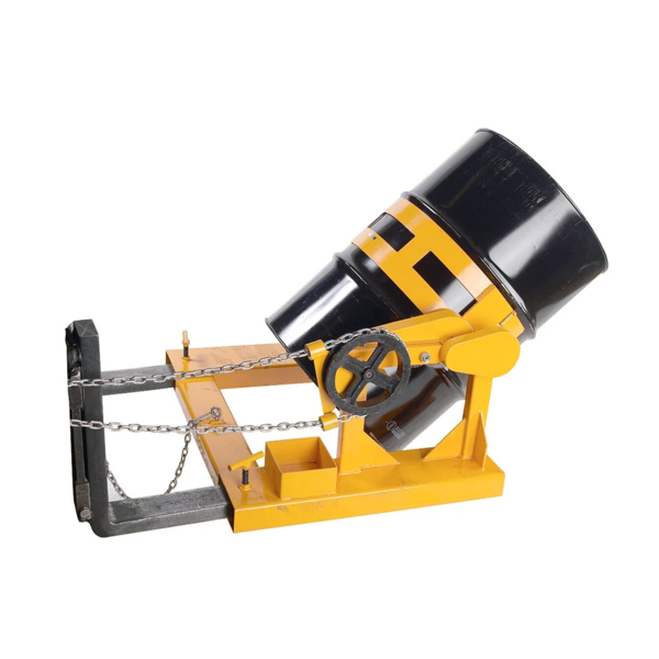 Fork Drum Lifter Tilter - Fork Mount - 1400 lb Full Drum Capacity