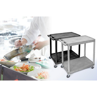 LUXOR HE38-B Utility Cart - Two Shelves Structural Foam Plastic
