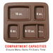COOK'S 5 COMPARTMENT INSULATED GATOR MEAL TRAY